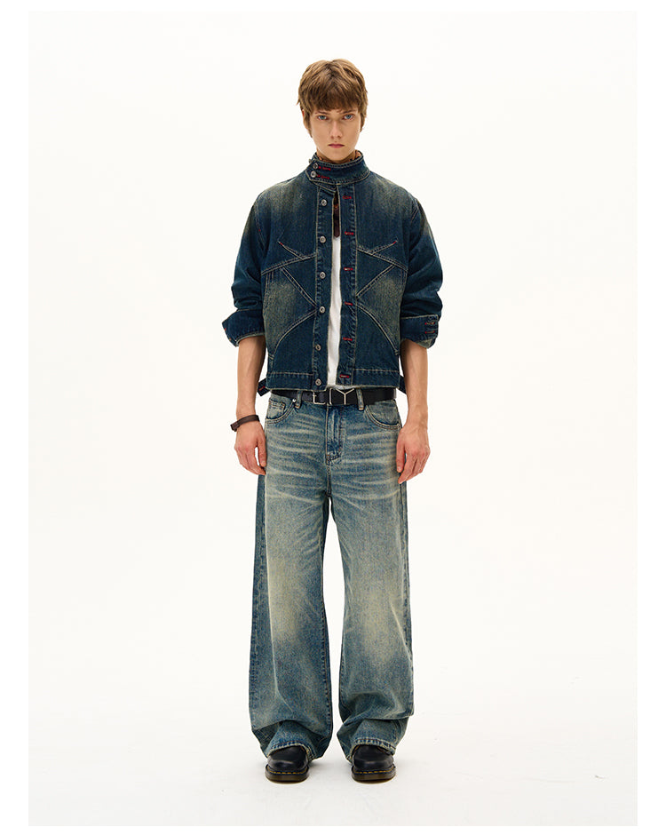MADWITCH VINTAGE MANDARIN WORK JACKET #DY995