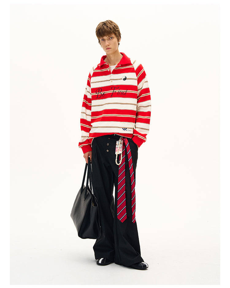 MADWITCH CONTRAST STRIPE TOP #MC5107