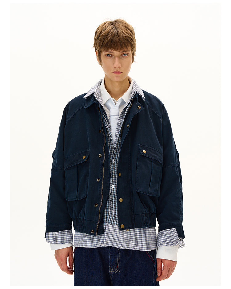 MADWITCH DISTRESSED UTILITY JACKET #28112