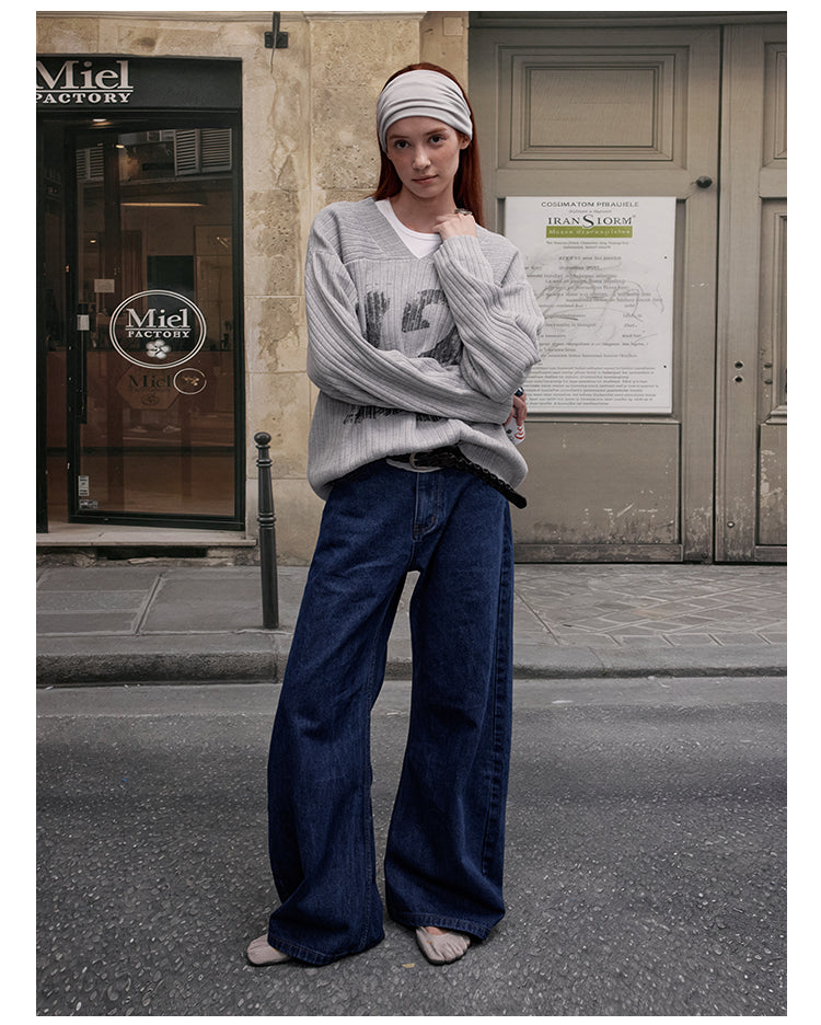 MADWITCH V-NECK KNIT SWEATER #M2510