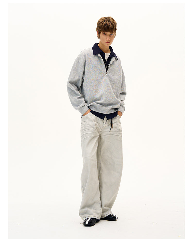 MADWITCH CASUAL PANELED SWEATSHIRT #C329Q25