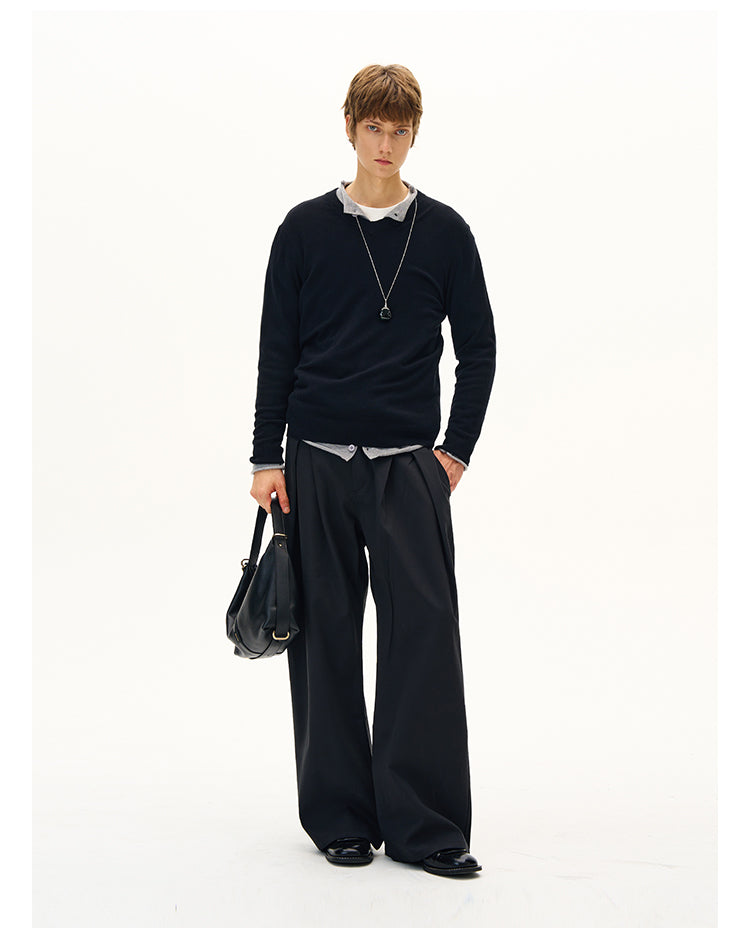 MADWITCH VINTAGE V-NECK WOOL SWEATER #M6662