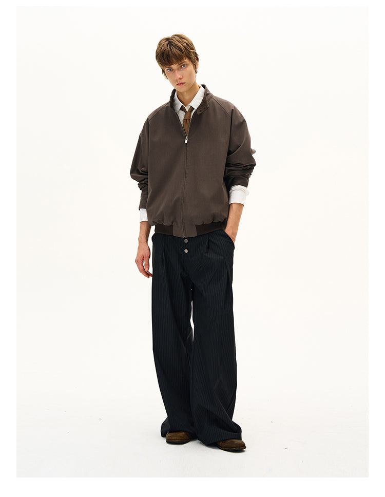 MADWITCH MINIMALIST STAND COLLAR JACKET #C265Q25