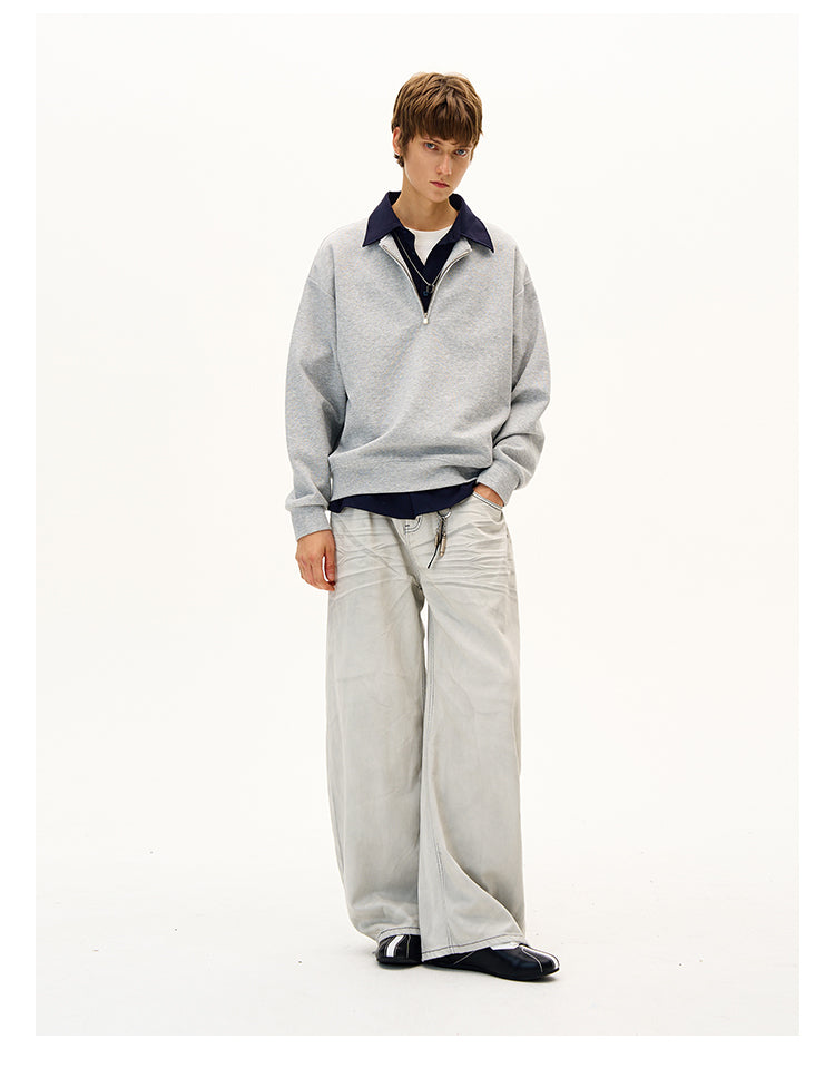 MADWITCH CASUAL PANELED SWEATSHIRT #C329Q25