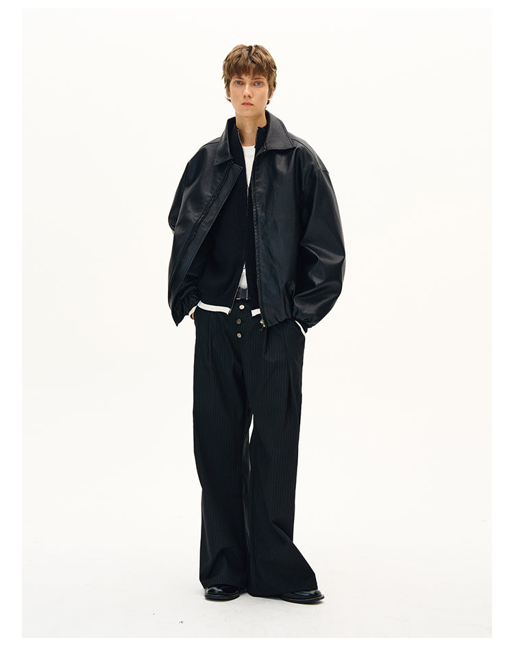 MADWITCH MOTORCYCLE PU LEATHER JACKET #AW25070
