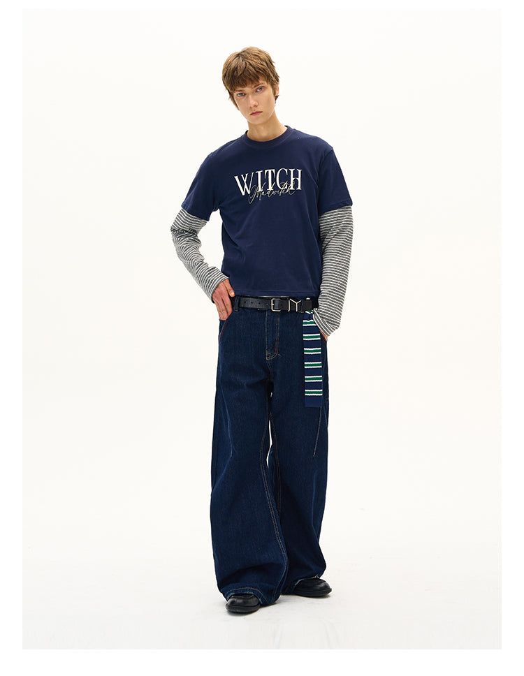 MADWITCH AUX LAYERED PRINT LONG SLEEVE #MK4187