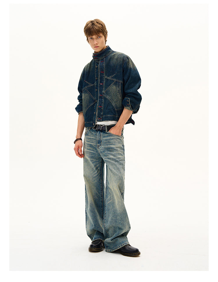 MADWITCH VINTAGE MANDARIN WORK JACKET #DY995