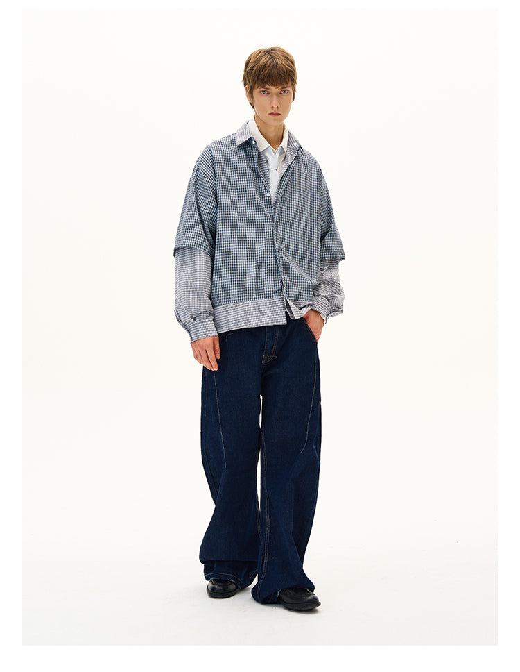 MADWITCH DECONSTRUCTED PANELED SHIRT #RC013
