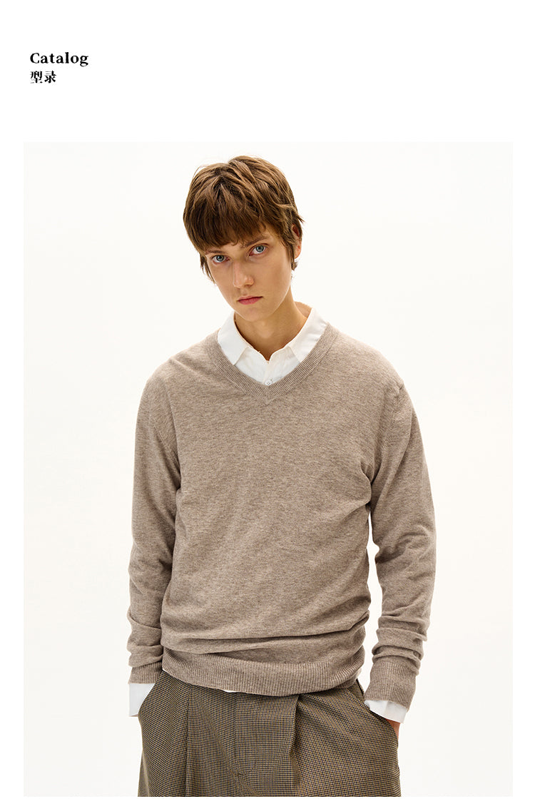 MADWITCH VINTAGE V-NECK WOOL SWEATER #M6662