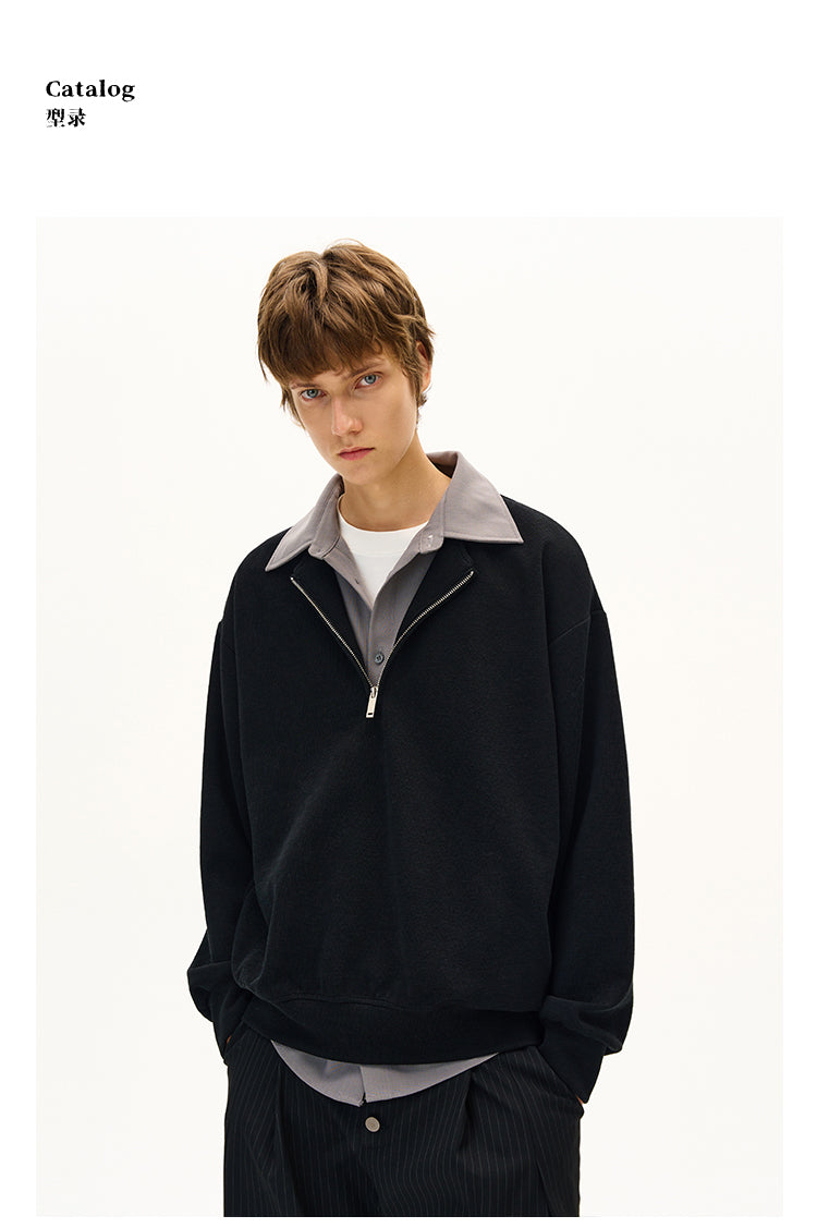MADWITCH CASUAL PANELED SWEATSHIRT #C329Q25