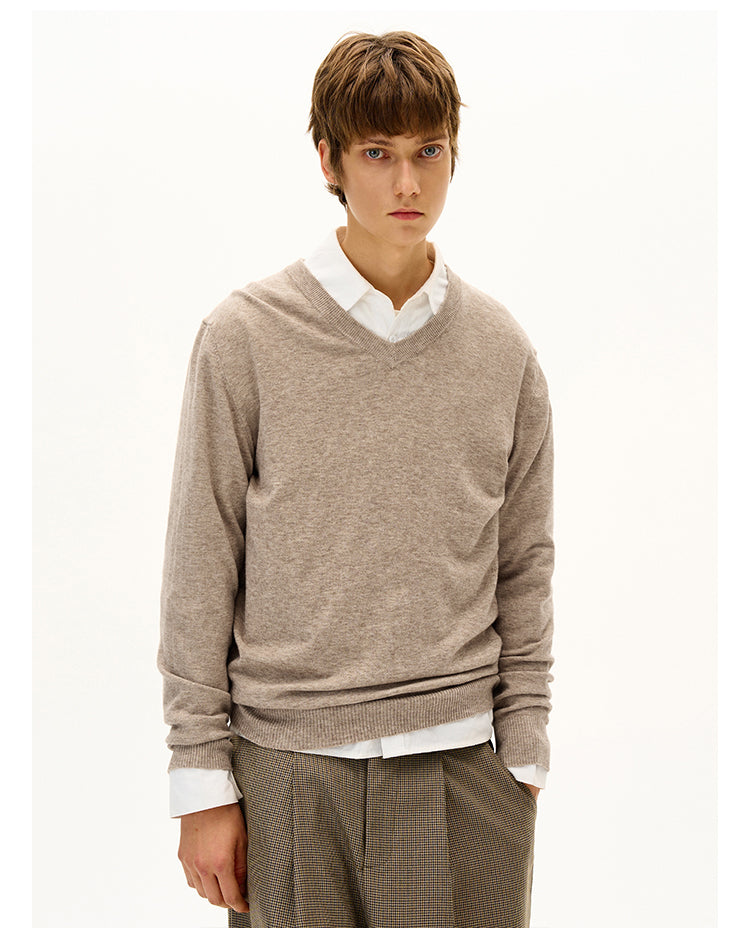 MADWITCH VINTAGE V-NECK WOOL SWEATER #M6662