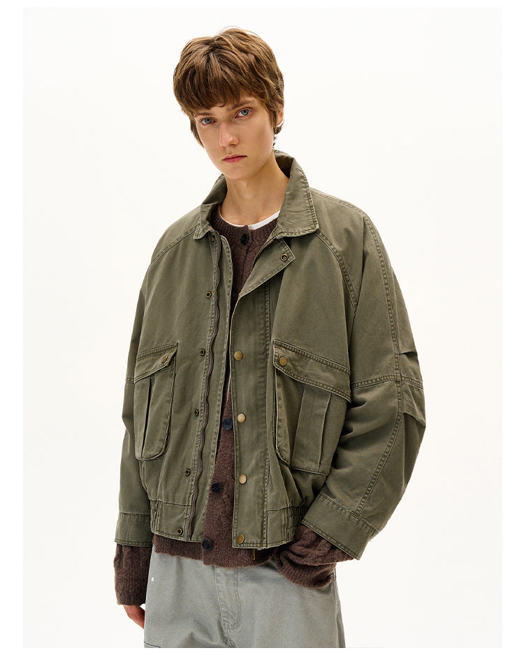 MADWITCH DISTRESSED UTILITY JACKET #28112
