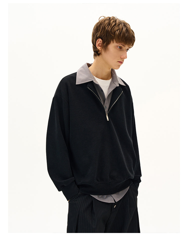 MADWITCH CASUAL PANELED SWEATSHIRT #C329Q25
