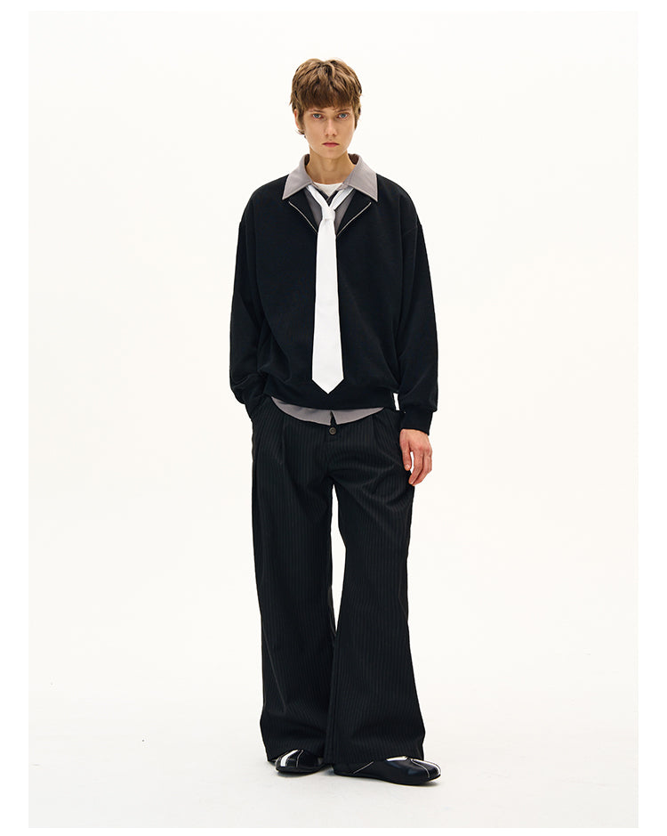 MADWITCH CASUAL PANELED SWEATSHIRT #C329Q25