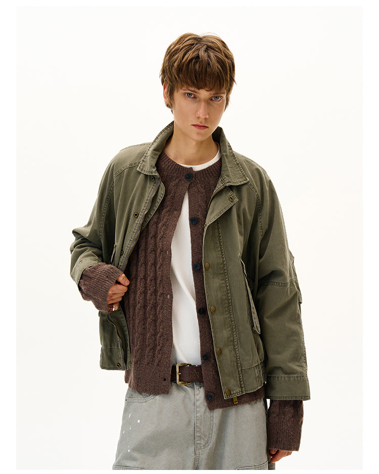 MADWITCH DISTRESSED UTILITY JACKET #28112