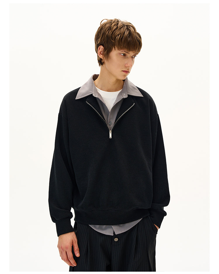 MADWITCH CASUAL PANELED SWEATSHIRT #C329Q25