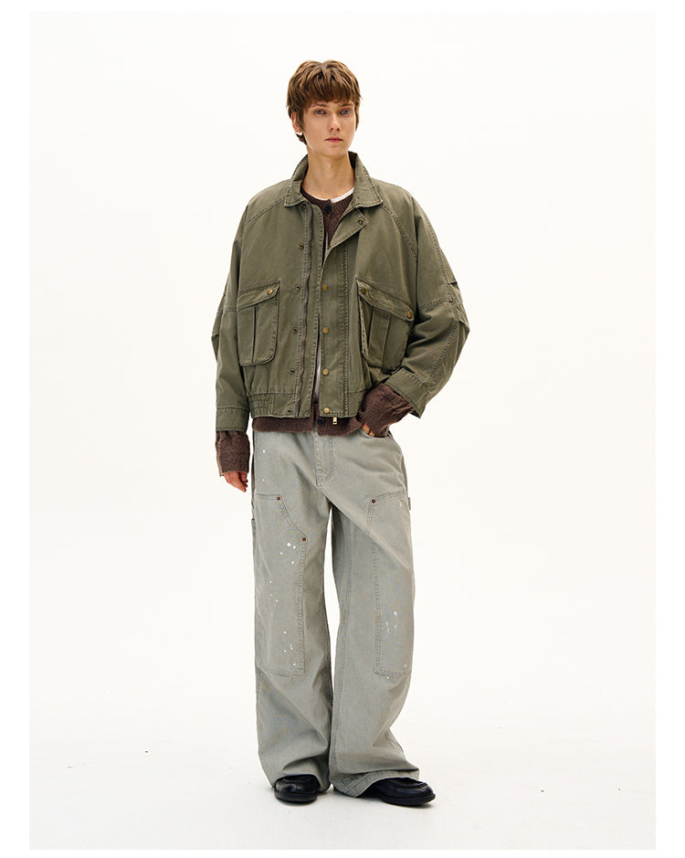 MADWITCH DISTRESSED UTILITY JACKET #28112