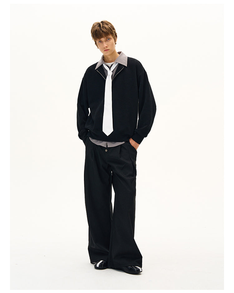 MADWITCH CASUAL PANELED SWEATSHIRT #C329Q25