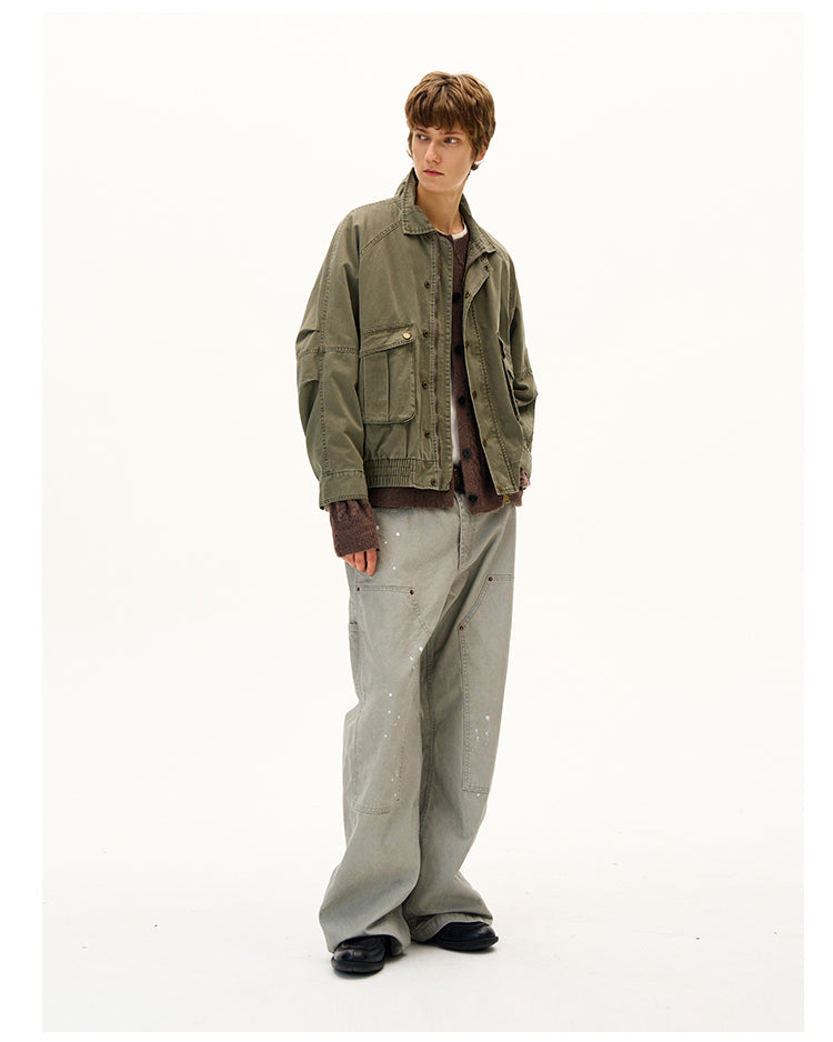 MADWITCH DISTRESSED UTILITY JACKET #28112