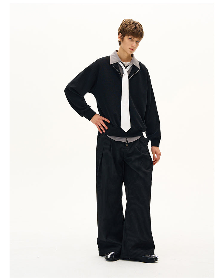 MADWITCH CASUAL PANELED SWEATSHIRT #C329Q25