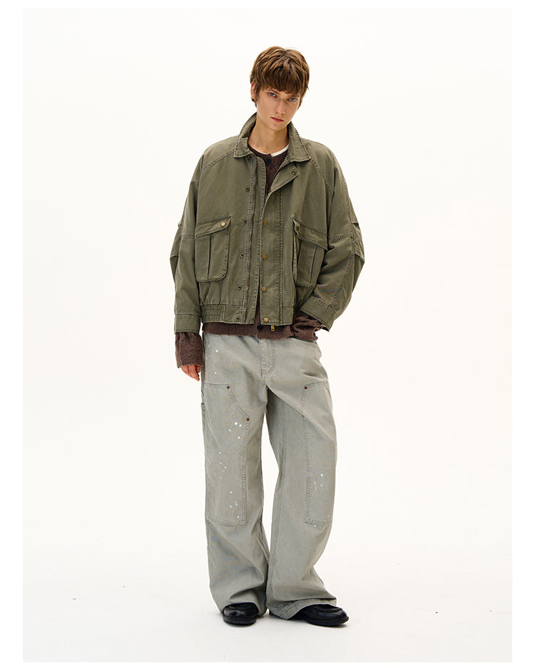 MADWITCH DISTRESSED UTILITY JACKET #28112