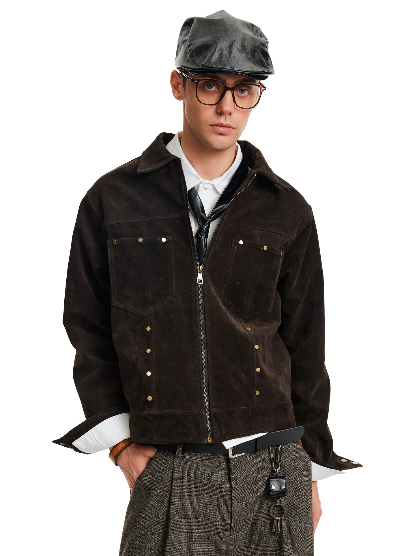 MADWITCH STUD SUEDE JACKET #5079