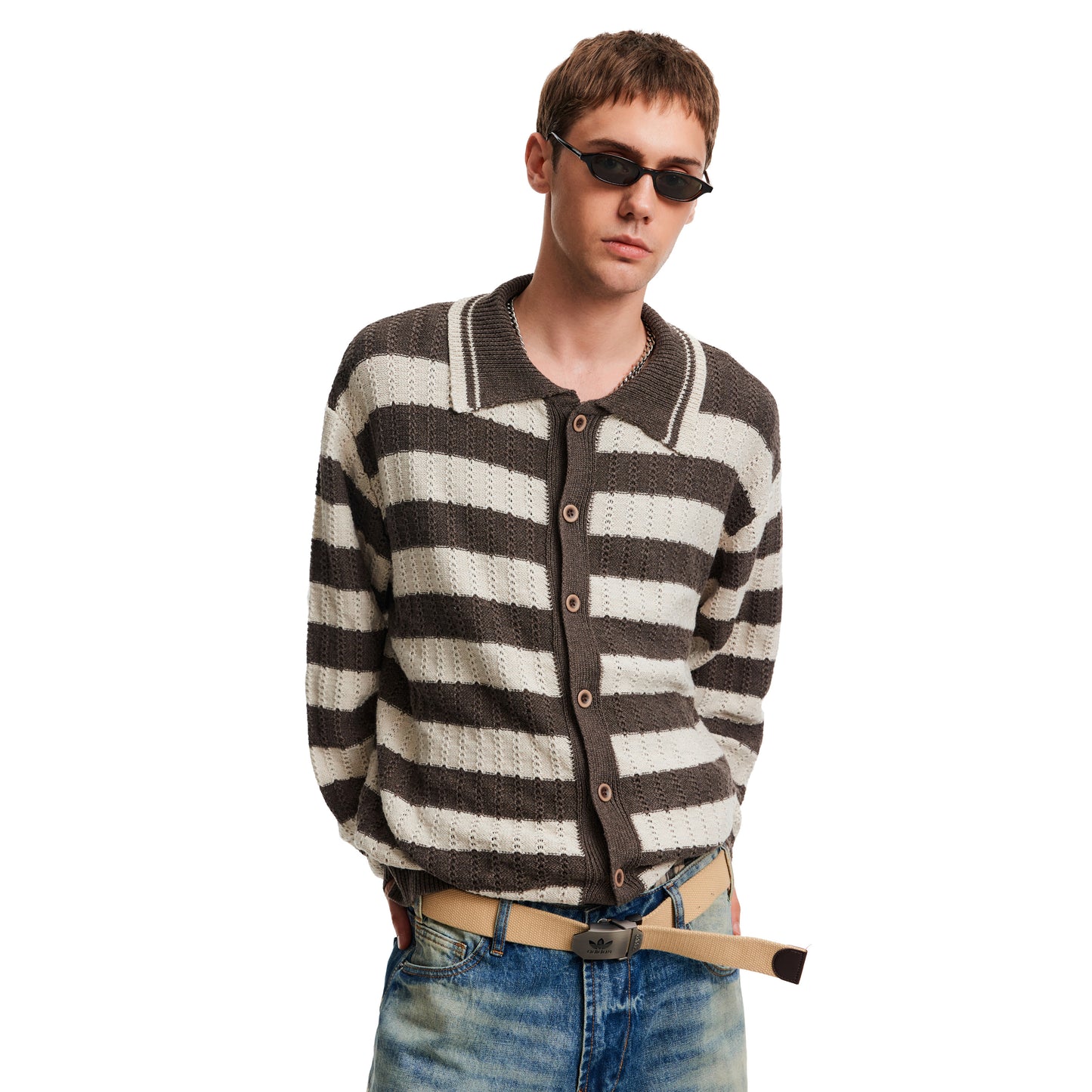 MADWITCH STRIPE LAZY CARDIGAN #68966
