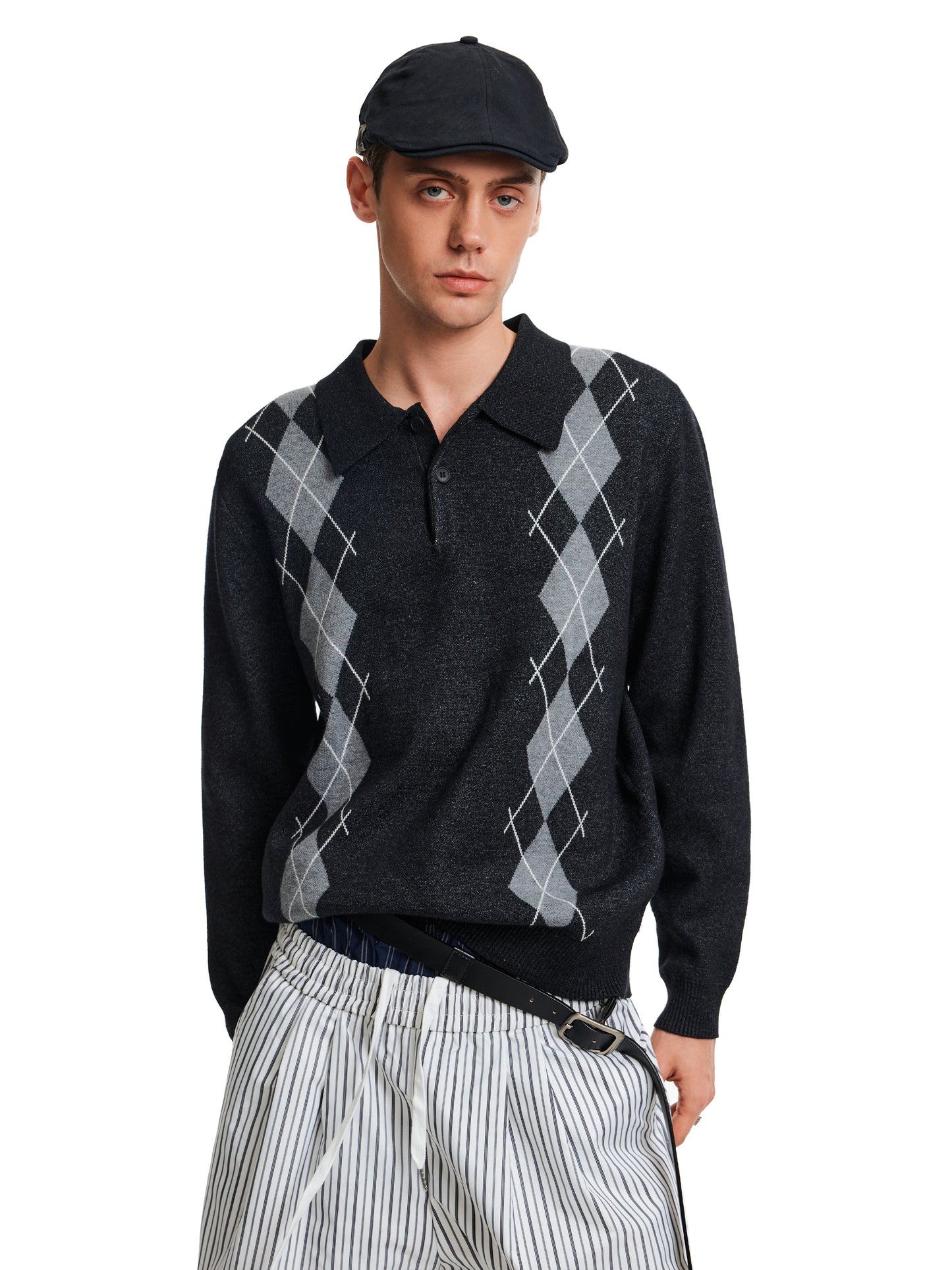 MADWITCH POLO DIAMOND KNIT #MFY236