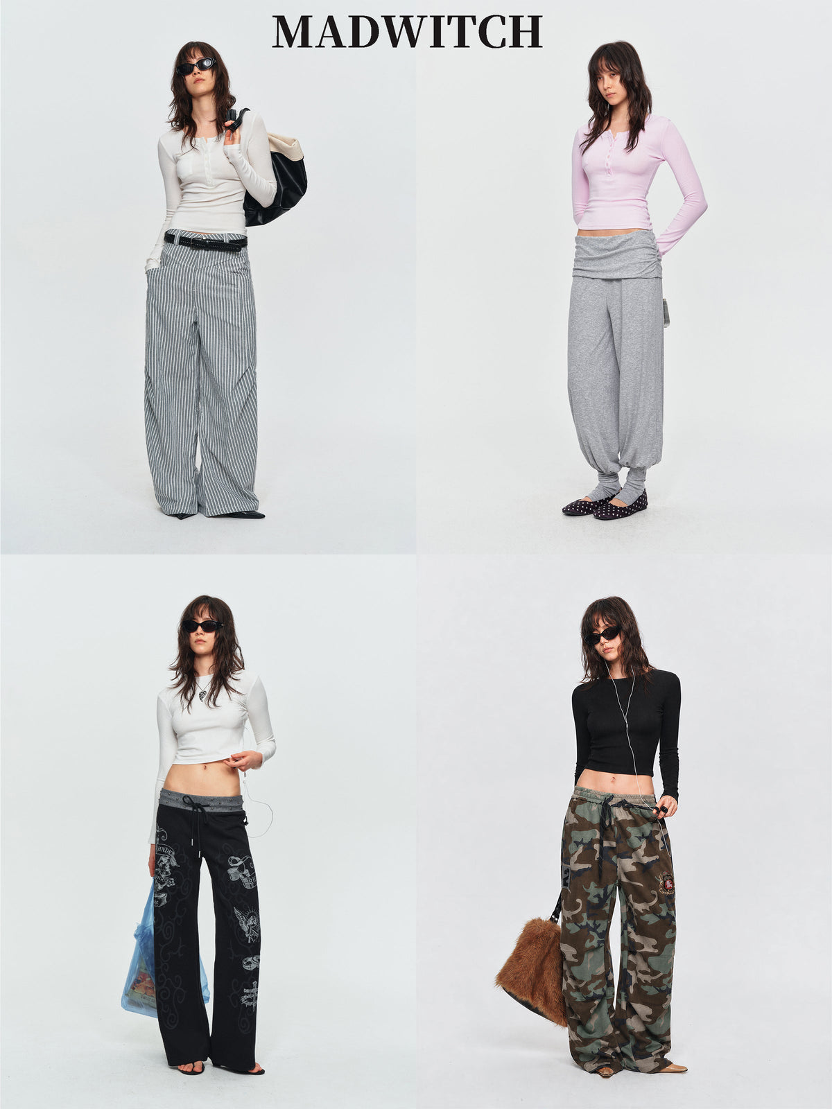 Y2K Hot Girl Top Comparison | Ribbed Pocket Henley Long‑Sleeve Top & Cropped Ribbed Long‑Sleeve Tee Citywalk Styling Guide - MadWitch Store