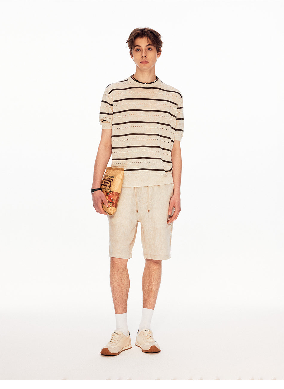 MADWITCH HERITAGE MESH LINEN TEE #27492