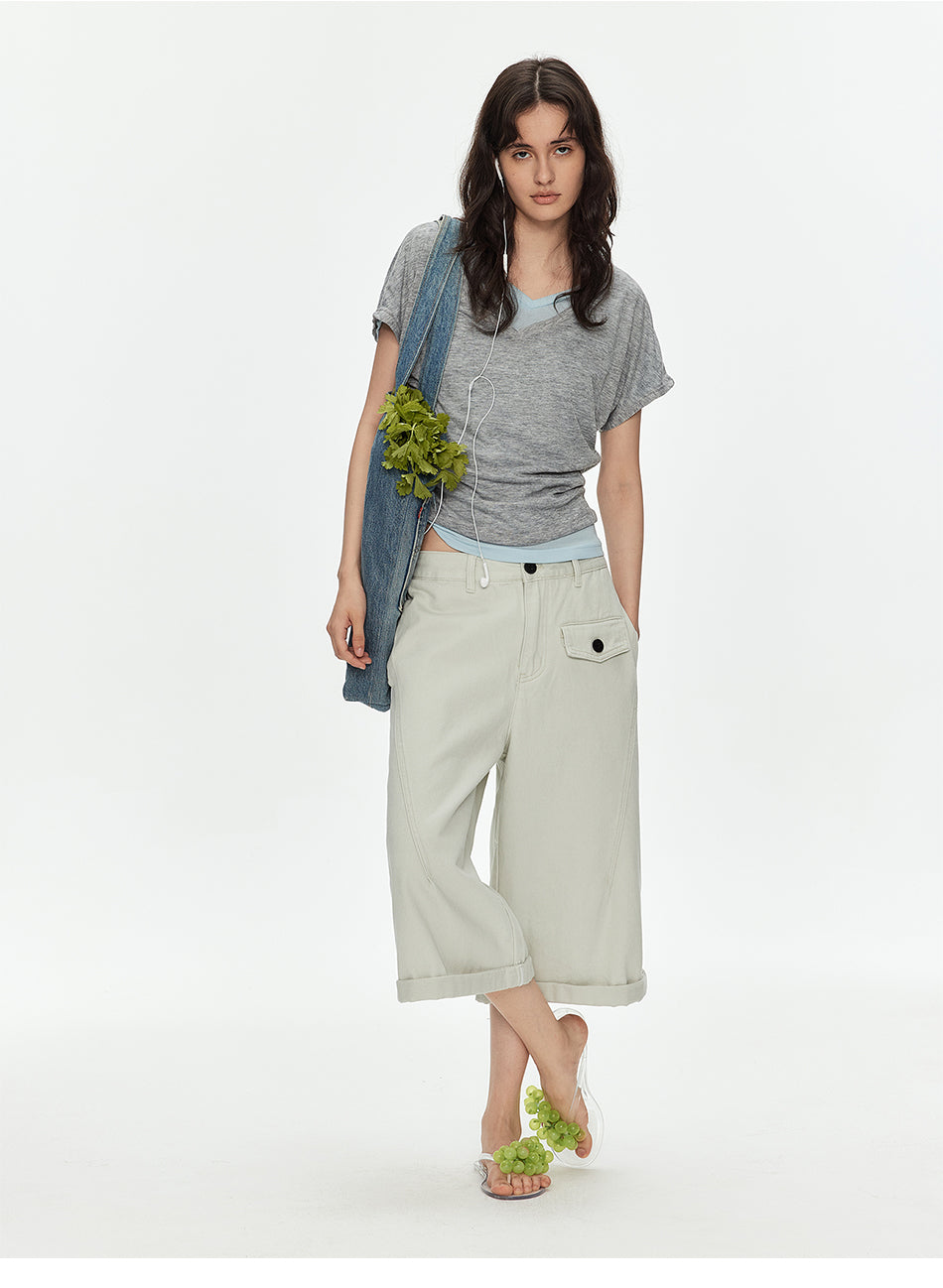 MADWITCH UTILITY CARGO CROP PANTS #WHOA150