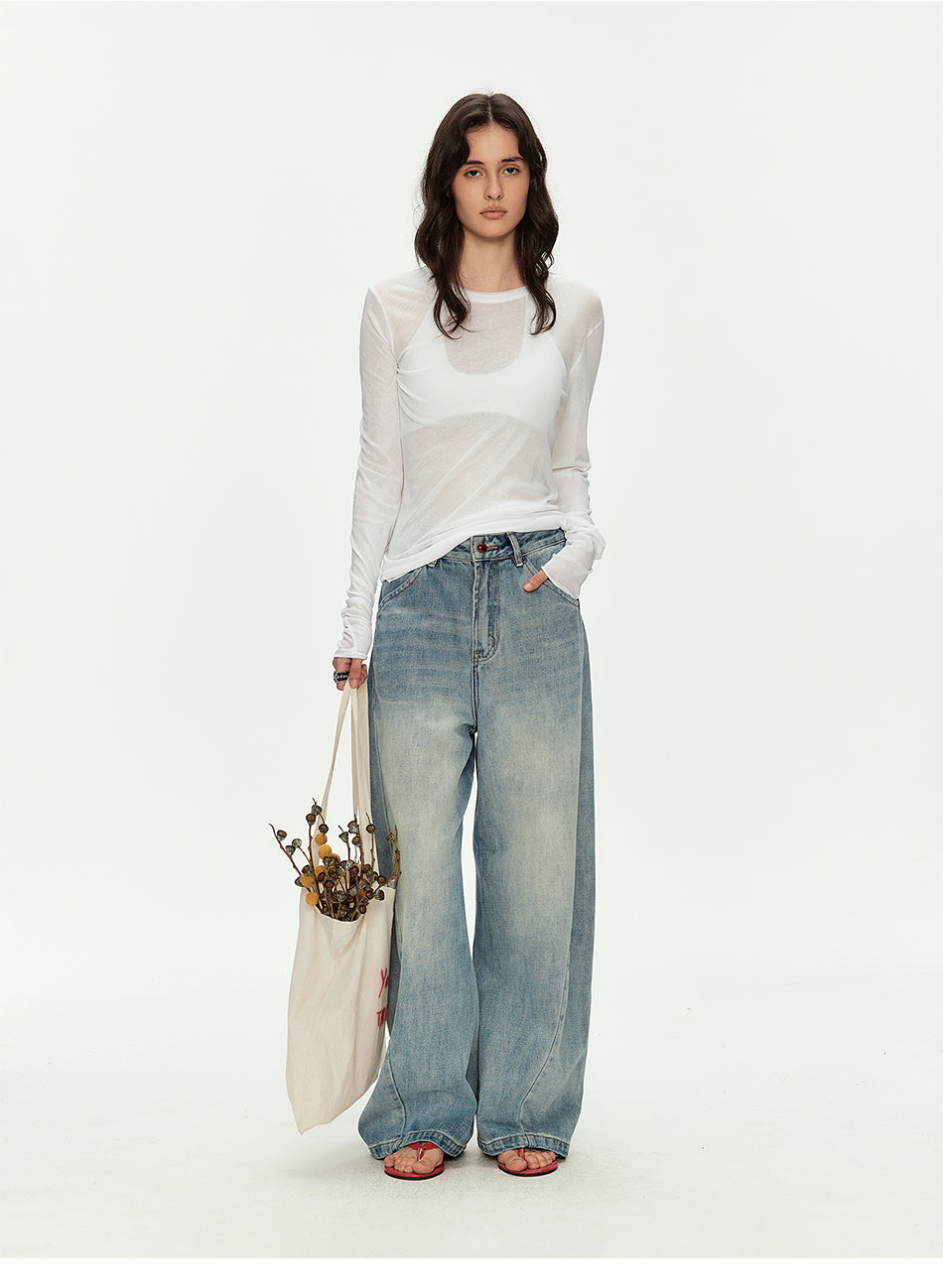 MADWITCH DECONSTRUCTED PARIS BUCKLE JEANS #MC2605