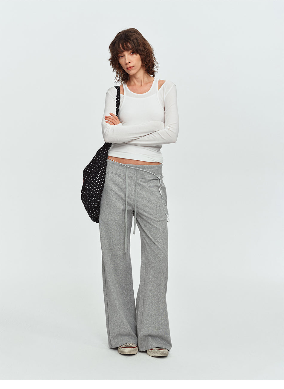 MADWITCH LYOCELL-BLEND FLARED CASUAL SWEATPANTS #CN61106