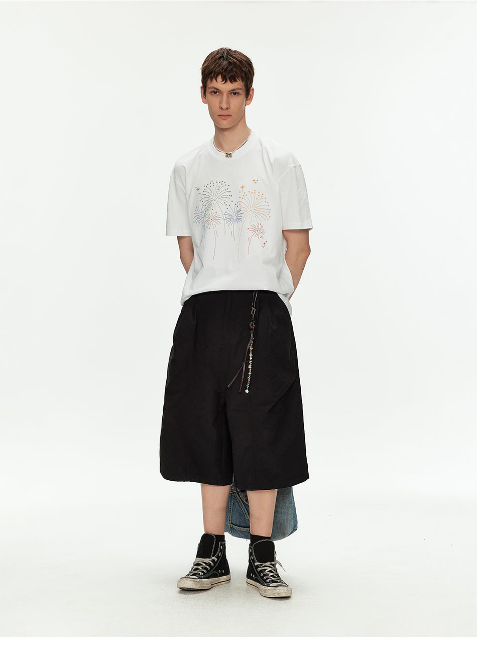 MADWITCH FIREWORK EMBROIDERED VINTAGE T SHIRT #991325
