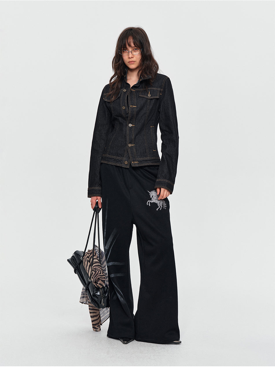 MADWITCH UNICORN STAR WIDE-LEG SWEATPANTS #C1029