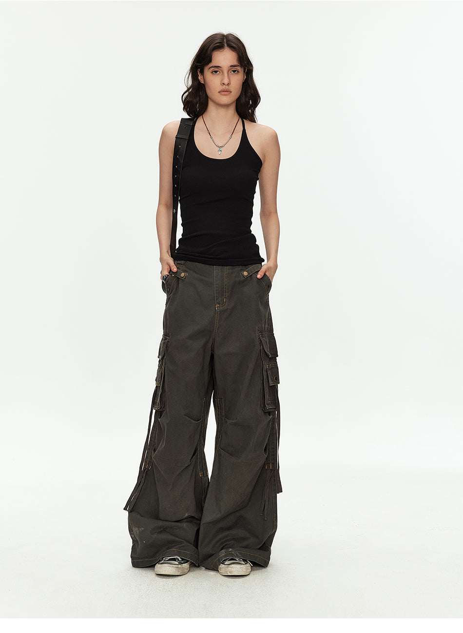 MADWITCH DECONSTRUCTED BAGGY CARGO PANTS #5894