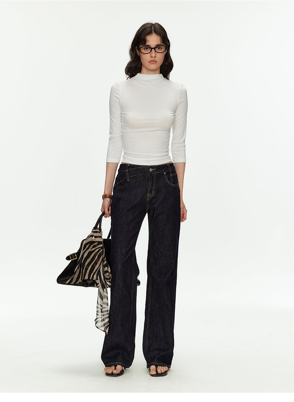 MADWITCH CROSS WAIST RAW DENIM JEANS #CN9826