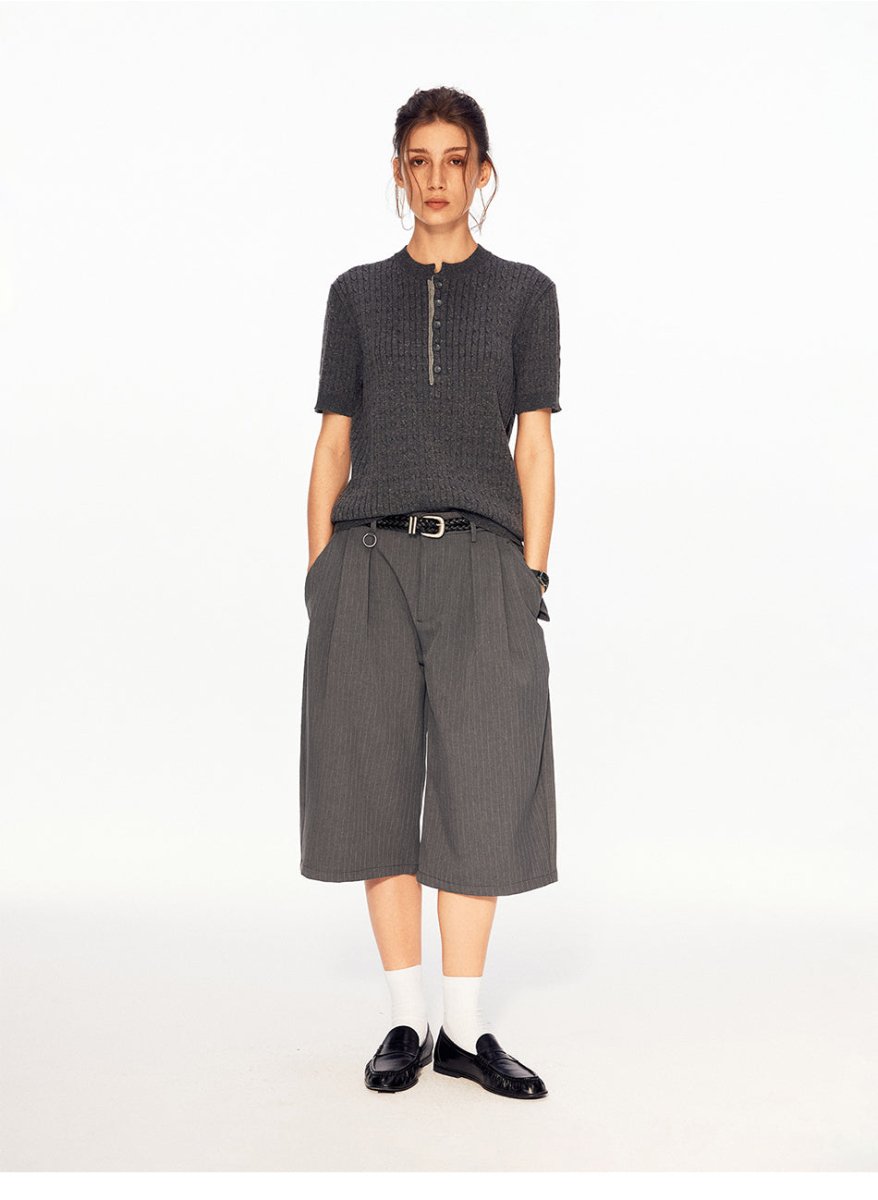 MADWITCH PLEATED WIDE CULOTTES CK270D - MadWitch Store