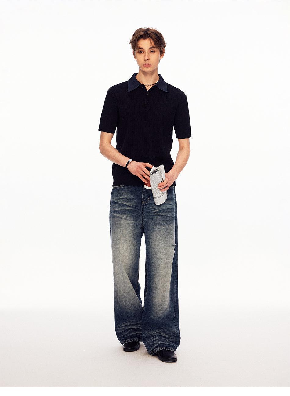 MADWITCH DISTRESSED WIDE LEG JEANS #WHOA136
