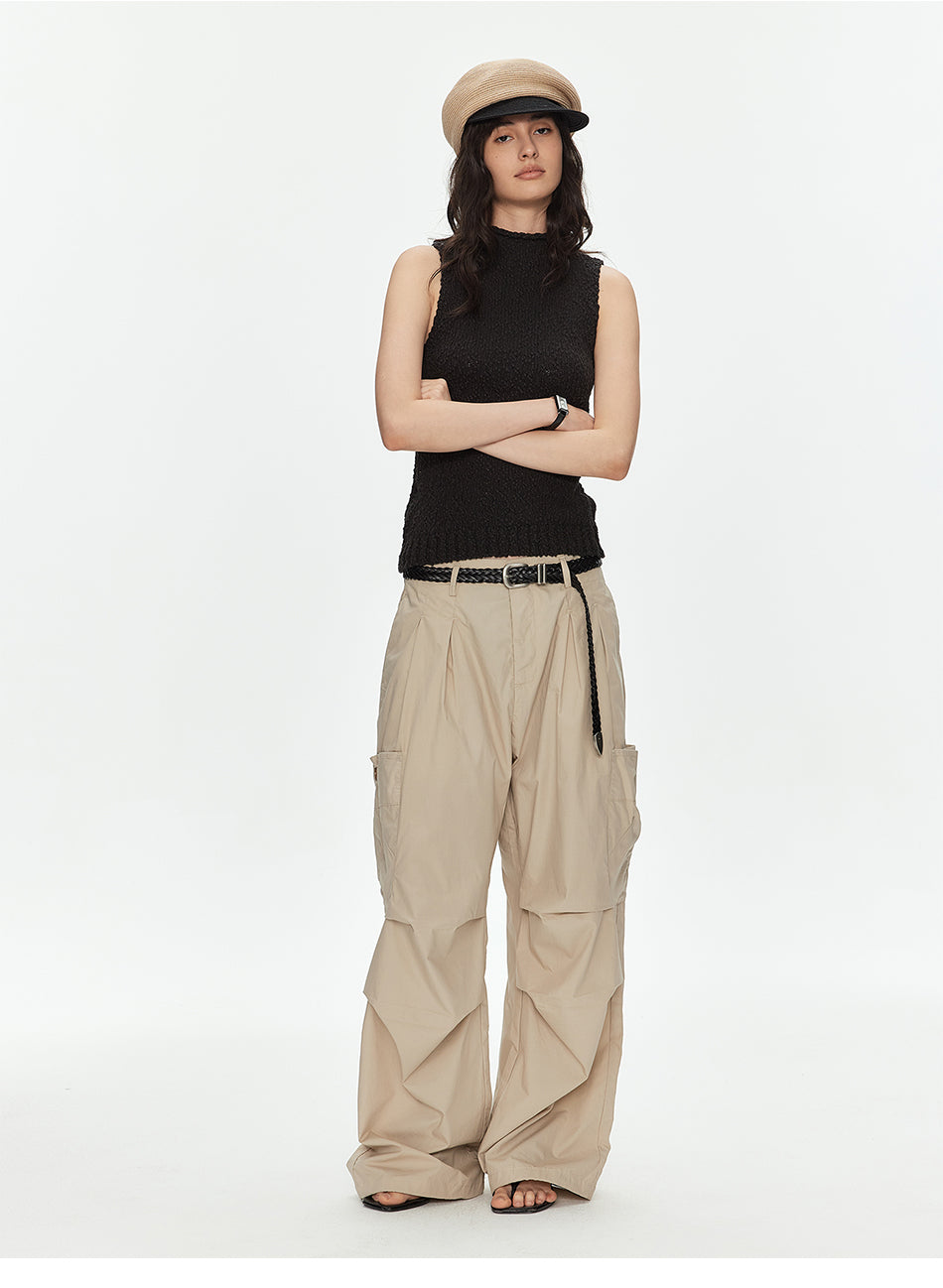 MADWITCH LYCELL BLEND LOOSE CARGO PANTS #CK61015