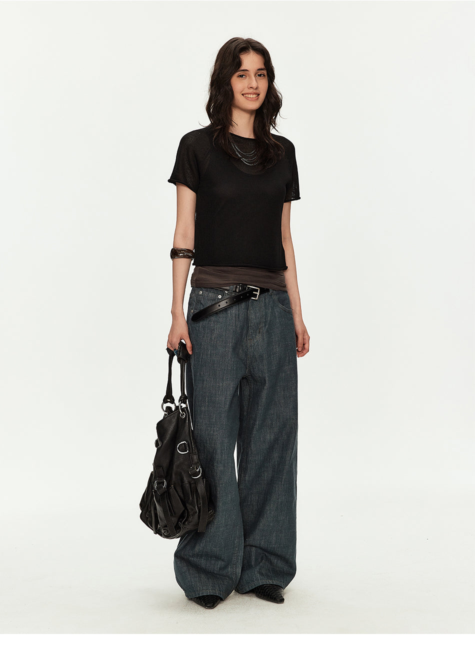 MADWITCH LAKE GREEN BAGGY JEANS #MC2608