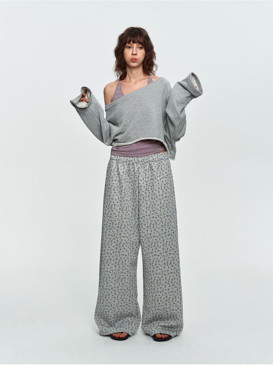 MADWITCH RAW-HEM ONE-SHOULDER CROPPED SWEATSHIRT #G2026114
