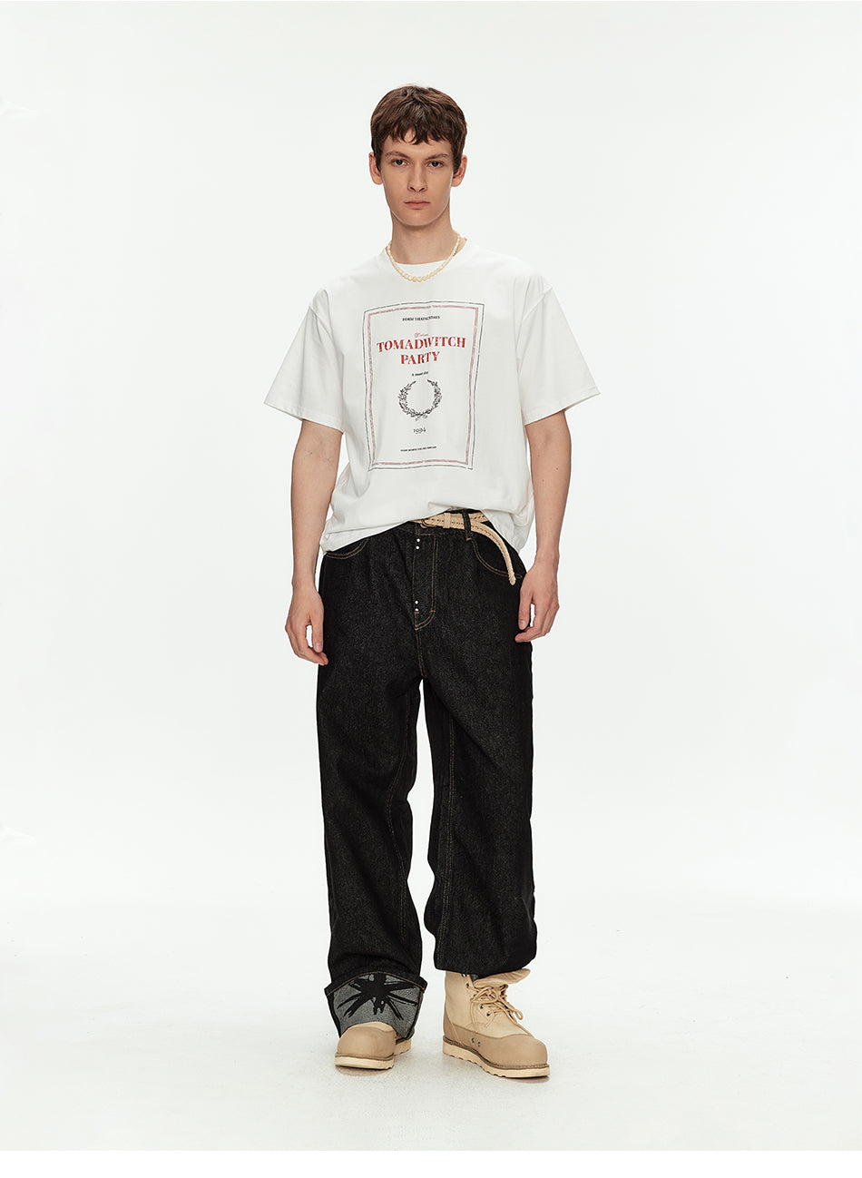 MADWITCH WHEAT PRINT RELAXED TEE #M2020