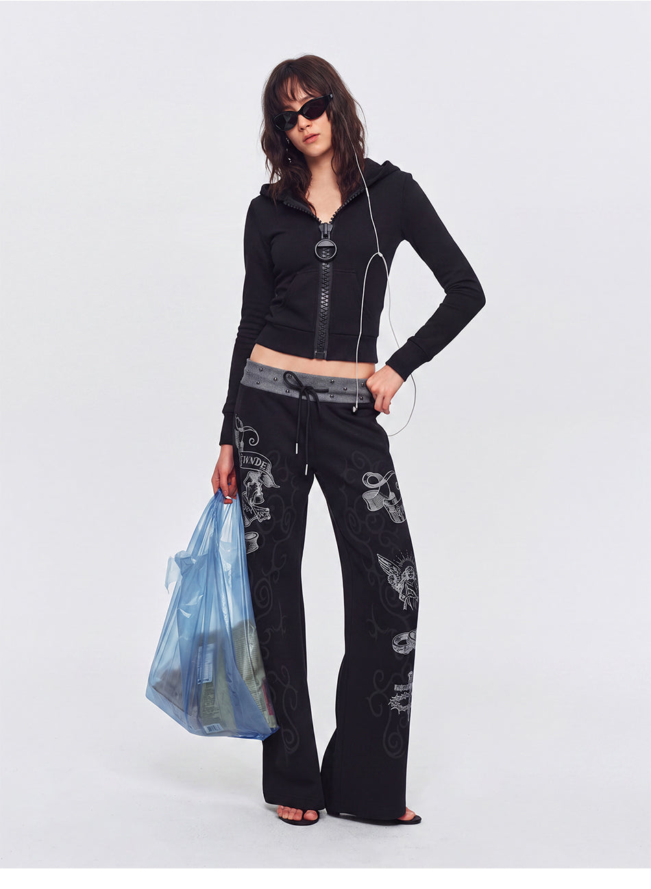 MADWITCH CROPPED CHUNKY-ZIP HOODIE #L2026590