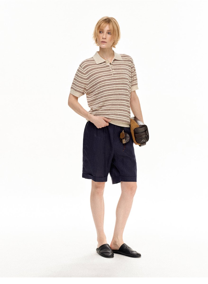 MADWITCH HERITAGE LINEN SHORTS D067 - MadWitch Store