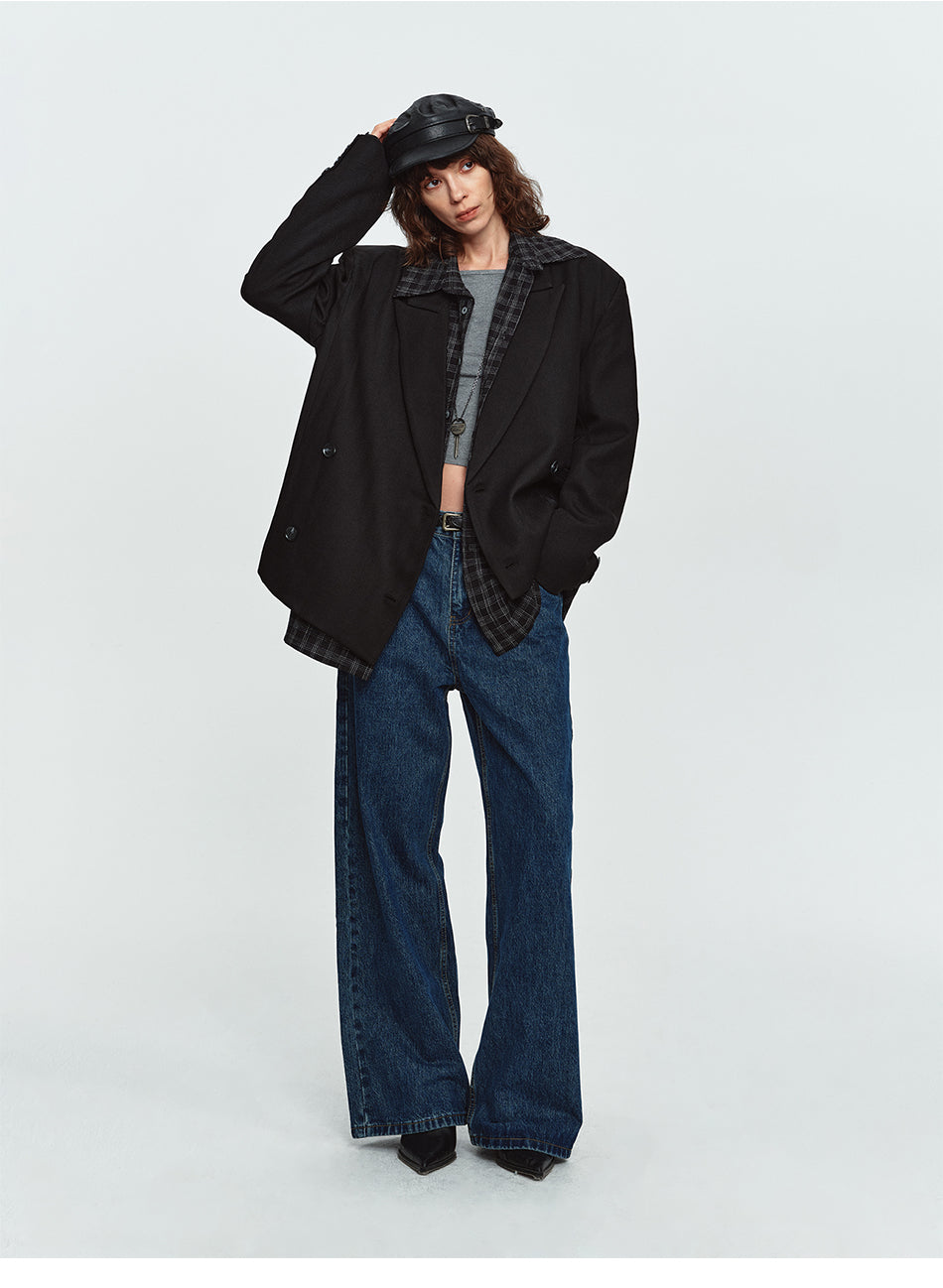 MADWITCH CLASSIC WASHED RELAXED WIDE-LEG JEANS #G60075