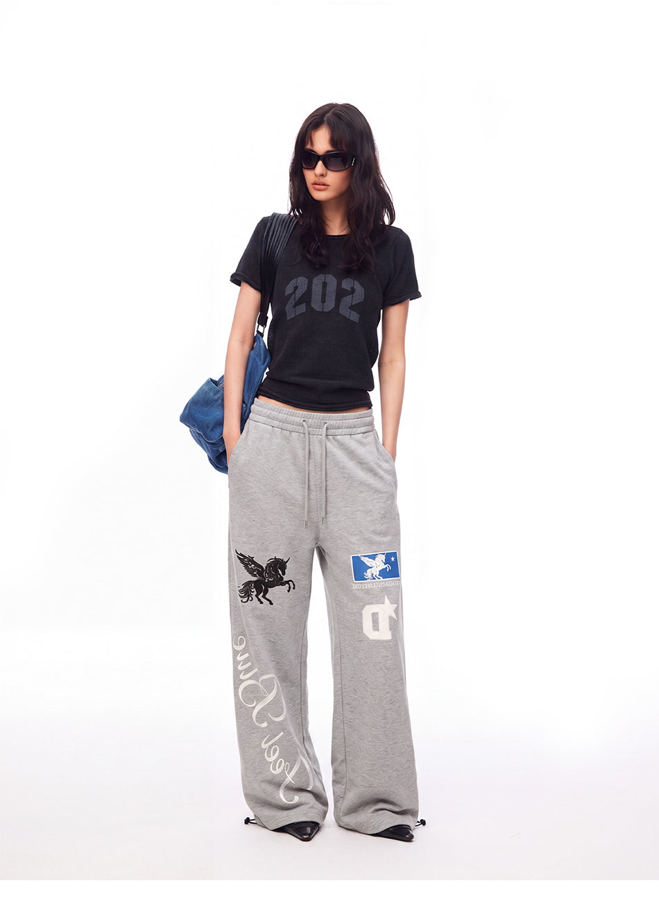 MADWITCH PEGASUS GRAPHIC CONVERTIBLE SWEATPANTS #C1015