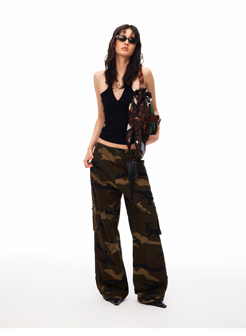 MADWITCH ZIPFRONT HALTER RACERBACK TANK TOP #BC153N