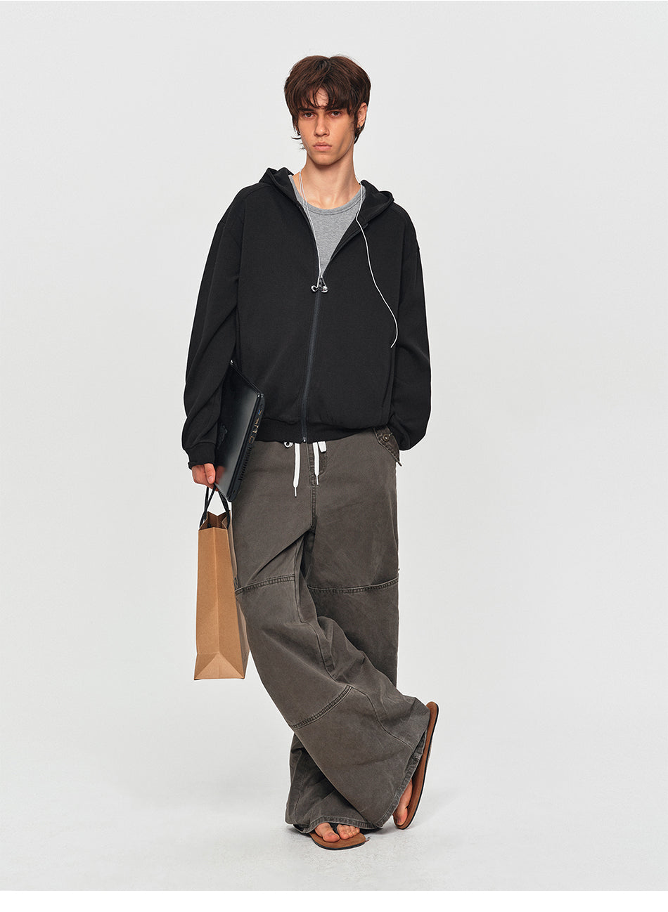 MADWITCH LYOCELL CROPPED ZIP HOODIE #2605WY7057
