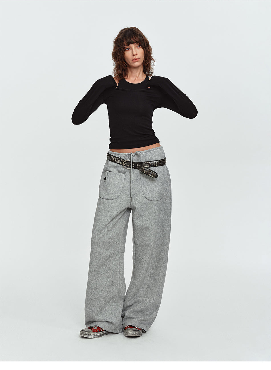 MADWITCH OFF-SHOULDER TWO-PIECE CROPPED LYOCELL TOP #C2026366